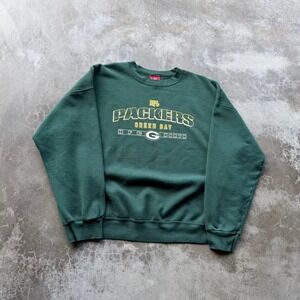 Vintage 90's Green Bay Packers heavy cotton crewneck sweatshirt size fits XL